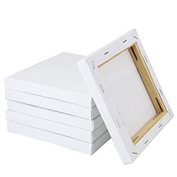 ZILONG Stretched Canvas 6" X 6"- Blank Canvas Board 6-Piece Pack Art Canvas frame