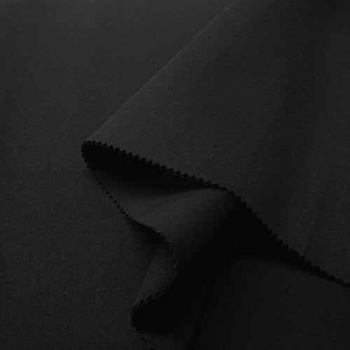 Scuba Knit Fabric Neoprene Polyester Spandex Sold BTY 58'' Wide (Black)