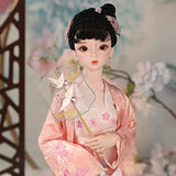 Fashion BJD Dolls 1/3 SD Mechanical Jointed Makeup Dress Up Action Figures Environmental Protection Materials Handmade Toys Set The Best Gift for Adults and Children