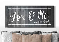 Sense of Art | You, Me And The Dogs | Dog Signs For Home Decor| Above Bed Decor | Bedroom Wall Decor For Couples | dog wall decor | Dog Signs For Home Decor (Grey, 60x27)