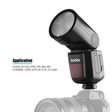 Godox V1S Flash Professional Camera Flash Speedlite Compatible with Sony a7RII a7R a58 a99 ILCE6000L a7RIII a7R3 a9 a77II a77 a350 Cameras for Studio Photography + Godox AK-R1 Pocket Flash Light Acces