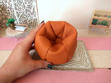 Miniature Beanbag Chair, Dollhouse Furniture 1:6 scale leather pouf NO DOLL