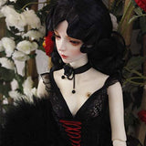 HMANE BJD Dolls Clothes Black Rose Wedding Dress for 1/3 BJD Dolls, Doll Costume Wedding Dress Outfit (No Doll)