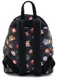 Loungefly Harry Potter Characters All Over Print Womens Double Strap Shoulder Bag Purse