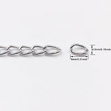 Aluminum Curb Chain Link in Bulk for Necklace Jewelry Accessories DIY Making 11 Yards 4.5mm Width