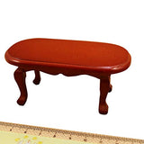 PULABO 1:12 Dollhouse Miniature Coffee Table Living Room Furniture Doll House Red Table Durable Service Practical