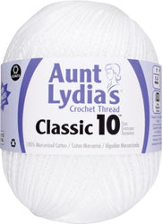 Aunt Lydia Jumbo Crochet Cotton, White