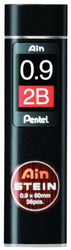 Pentel Ain Stein Mechanical Pencil Lead, 0.9mm 2B, 36 Leads (C279-2B)