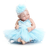 Pinky Lifelike 26cm 10 inch Mini Reborn Baby Dolls Full Body Hard Vinyl Silicone Realistic Looking Newborn Baby Girl Doll Reborn Dolls with a Pacifier Cute Child Birthday and Xmas Gift