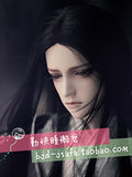 BJD Doll Wig 9-10inch(21-24cm): 1/3 BJD SD, Fur Wig Dollfie / Black Extra Long Straight Hair