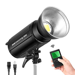 Neewer 200W LED Video Light, Dimmable 5600K LED Continuous Lighting with 2.4G Wireless Remote, CRI 95+, Bowens Mount, 21000LM for YouTube Video, Studio Portrait/Product Photography, Wedding, Interview