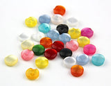 RayLineDo One Pack of 150 Mixed Soft Pearly Color Thick Round Resin Buttons for Crafting Sewing