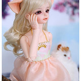 MEShape Fashion BJD Doll Clothes Accessories, Beautiful Pink Dress + Socks for 1/4 SD Doll, Do Not Include Doll