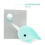 Bellzi Teal Narwhal Stuffed Animal Plush Toy - Adorable Toy Plushies and Gifts! - Narrzi