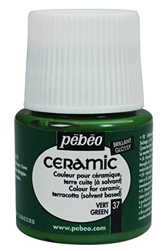 Pebeo Ceramic Enamel Effect Paint, 45 mL, Green