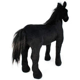 Ignacio The Black Stallion - 16 Inch Large Black Stallion Horse Stuffed Animal Plush Pony - by Tiger Tale Toys