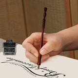 New model wooden calligraphy pen set, which Includes the pen nib as well as four different ink colors. Suitable for use by all ages, and experience from beginner to professional.