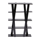 MonkeyJack 1:12 Black Wood Bookcase Shelving Dollhouse Living Room Furniture Decoration