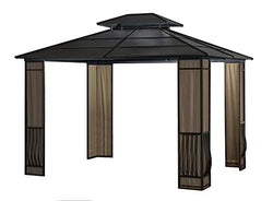 Expand Your Outdoor Living Space with a 10 x 12 Heavy Duty Galvanized Steel Hardtop Wyndham Patio Gazebo with Mosquito Netting