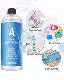Hyliter Epoxy Resin Kit, Upgraded 32OZ Clear Resin Epoxy Food Safe BPA Free Easy Mix 1:1 Casting & Coating for DIY Molds, Wood, Jewelry, Table Tops, Bar Top, Arts and Crafts Supplies