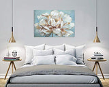 3D Hand-Painted Original Contemporary Oil Painting On Canvas, Knife Painted Large Flower Wall Art for Home Décor, Framed and Ready to Hang 36x24 Inch