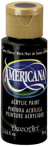 DecoArt Americana Acrylic Paint, 2-Ounce, Lamp Black