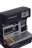 Polaroid Supercolor 635 Instant Film Camera Silver with Rainbow