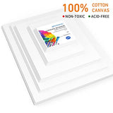 GOTIDEAL Canvases for Painting, 18 Paint Canvas Boards Multi Pack 4x4", 5x7", 8x10", 9x12",11x14",Primed White Blank Artist Canvas Panels Variety Pack for Acrylic Paint, Oil Paint, Watercolor, Gouache