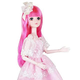 EVA BJD 57cm 22 Inch Doll Jointed Dolls - Including Clothes with Wig, Shoes,Accessories for Girls Gift (Party Wear-Pink)