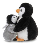 Bearington Wiggles and Wobbles Plush Stuffed Animal Penguin with Baby, 10 inches