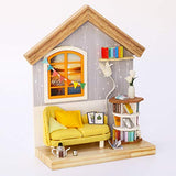 Spilay DIY Dollhouse Miniature with Furniture Kit,Mini Handmade Wooden Craft Home Model with LED,1:24 Scale Creative Doll House Toys for Teens Adult (Mango Smoothie)