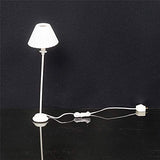 BARMI 1/12 Scale 12V Lighting Shell Shape Floor Lamp Dollhouse Miniature Decoration,Perfect DIY Dollhouse Toy Gift Set