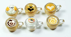 6 Mix Coffee Latte Art Dollhouse Miniature,Tiny Coffee ,Drink Beverage Dollhouse Accessories for Collectibles