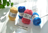 Tobi's Yarn DIY Crochet Dish Scrubbies Kit with 4 Colors of Sparkling Polyester scrubby Yarn, 1 Double-Ended Hook, and 1 Instructions
