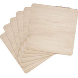 Selizo 22Pcs 4 Inch Unfinished Blank Wood Pieces Wooden Slices Unfinished Wood Cutouts for Wood Burning Carbon Transfer Paper Project Wood Painting Carving