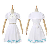 NSPSTT Women Haru Cosplay Costume Anime BEASTARS Cosplay Costume School Uniform Dress Small White