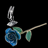 ZJchao Gifts fro Her Women 24K Gold Rose Made from Real Fresh Long Stem Roses Flower, Great