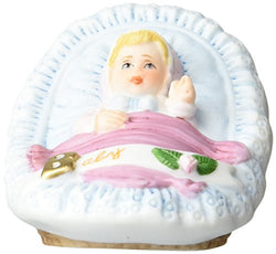 Enesco Growing Up Girls “Blonde Newborn” Porcelain Figurine, 1.75”