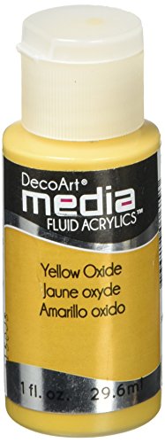 Deco Art Media Fluid Acrylic Paint, 1-Ounce, Yellow Oxide