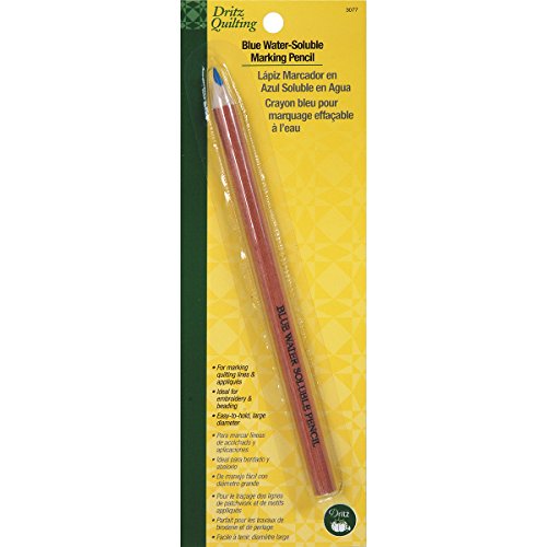 Dritz 3077 Quilting Water Soluble Marking Pencil, Blue