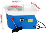 ZXMOTO Pottery Forming Machine Pottery Wheel 25cm/9.8" Ceramic Molding Machine for Ceramic Work Clay Art Craft with Foot Pedal 110V Blue
