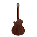 Orangewood Rey Grand Auditorium Cutaway Acoustic Guitar with Mahogany Top, Ernie Ball Earthwood Strings, and Premium Padded Gig Bag Included