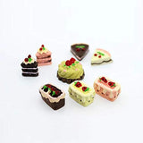 DeRu 8pcs 1/12 Scale Miniature Accessories Mini Cakes Dollhouse Decoration Accessories Play Food Set for DIY Decoration