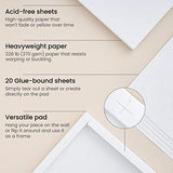 Arteza Mixed Media Paper Foldable Canvas Pad, 8x11 Inches, 20 Sheets, DIY Frame, Heavyweight Multimedia Paper, 228 lb, 370 GSM, Acid-Free, Art Supplies for Painting & Mixed Media Art