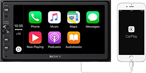 Sony XAV-AX100 6.4" Media Receiver w/Bluetooth USB Playback Apple Car Play (Renewed)