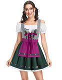 Kate Kasin Women's Oktoberfest Dress German Dirndl Dress Costumes for Bavarian Oktoberfest Carnival Halloween Rose Purple S