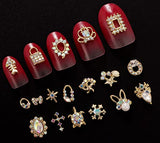100PCS Gold Rhinestones for Nails 3D Nail Charms for Acrylic Nails Nail Jewels for Nail Art Nail Gems Nail Stones