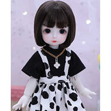 Mini Cute 1/6 BJD Dolls Advanced Resin Ball Joints Movable SD Doll 25.5cm with Full Clothes Shoes Wig