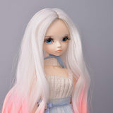 Doll Wig for 1/3 1/4 BJD Doll Wig Girls Gift Temperature Synthetic Fiber Long Straight Synthetic Hair