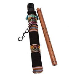 NOVICA Decorative Wood Traditional Peruvian Quena Flute, Brown, Jacaranda'